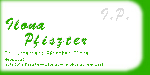 ilona pfiszter business card